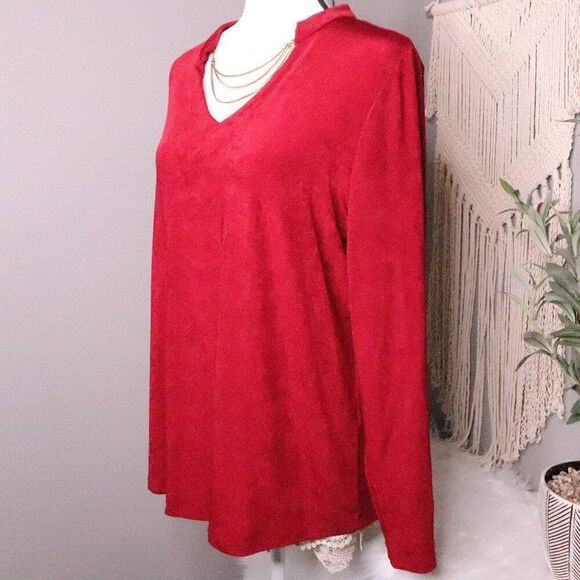 Chicos | Travelers Acetate Long Sleeve Top Large - Picture 1 of 8